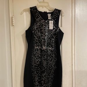Brand New With Tags Women's Black Studded Cachet Cocktail Dress Size 8